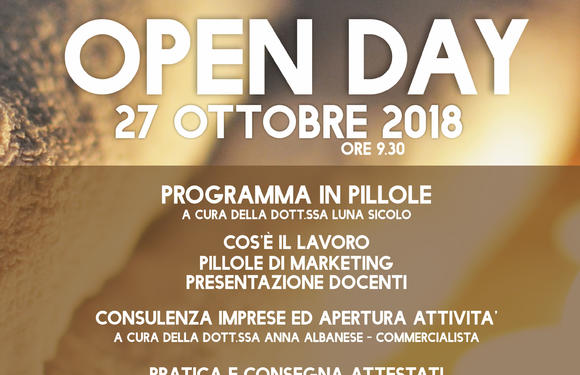 Locandina Openday 25 ottobre